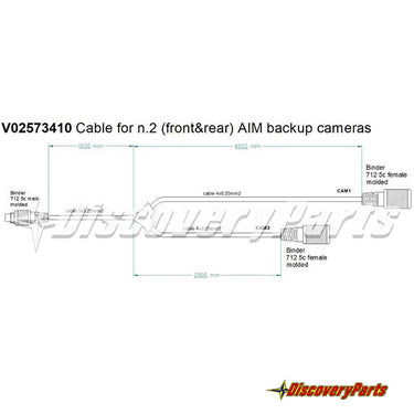 AiM Cable for Reverse or Side Mirror Cameras